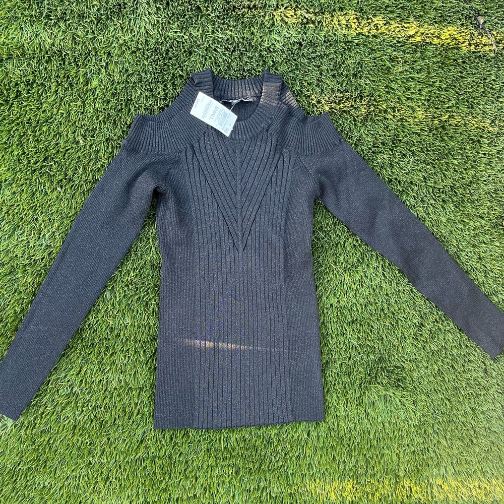 INC glittery knitted top